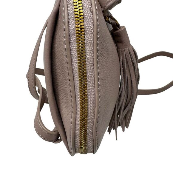 HOBO Nash Crossbody Purse Small Bag Pink Leather Zip Around Tassel Womens - Picture 12 of 16